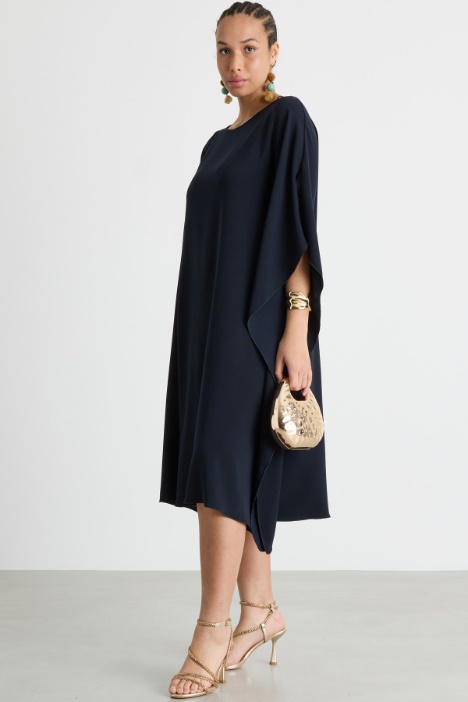 Side-Ruffle Georgette Dress Intrend