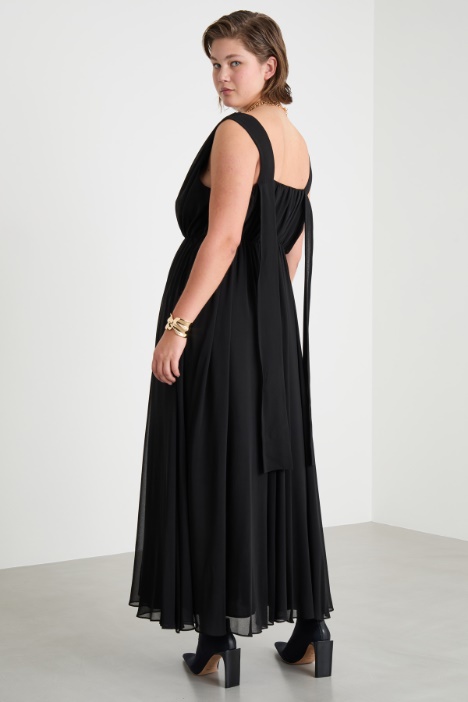 Vestido largo de georgette