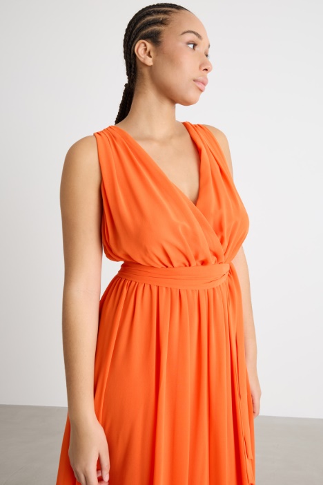 Vestido largo de georgette