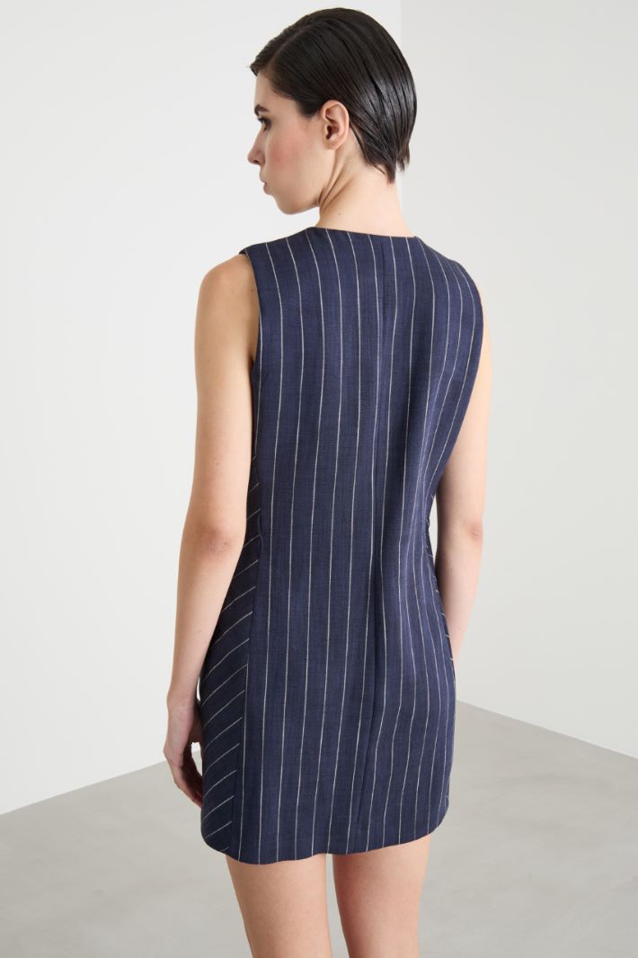 Pinstripe mini dress Intrend - 4