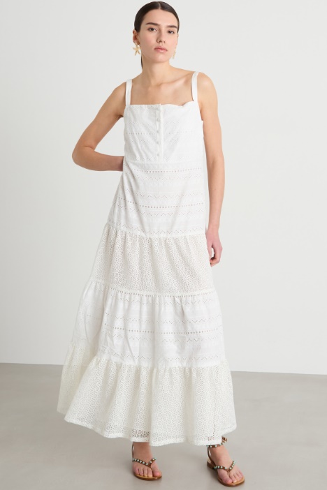 Abito lungo in voile di cotone
