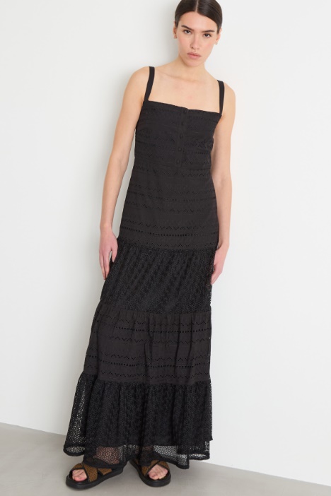 Abito lungo in voile di cotone