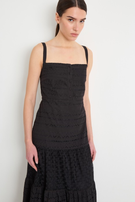 Abito lungo in voile di cotone