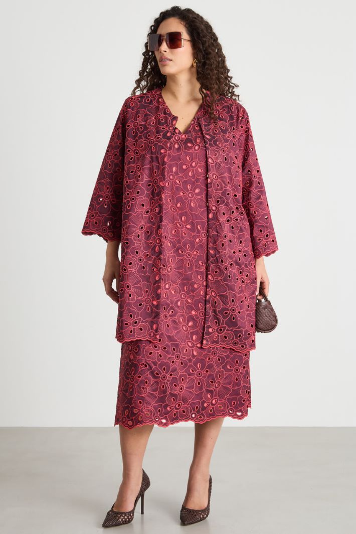 Embroidered taffeta dress Intrend