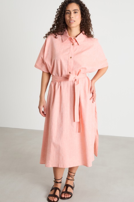 Abito chemisier con maniche a kimono