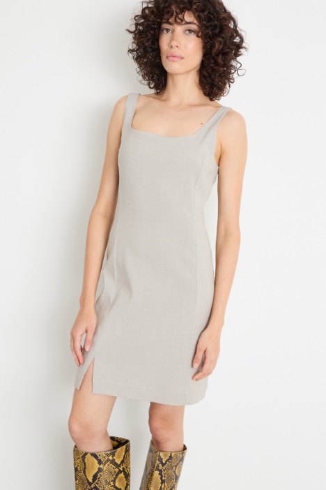 Vestido de lino y viscosa