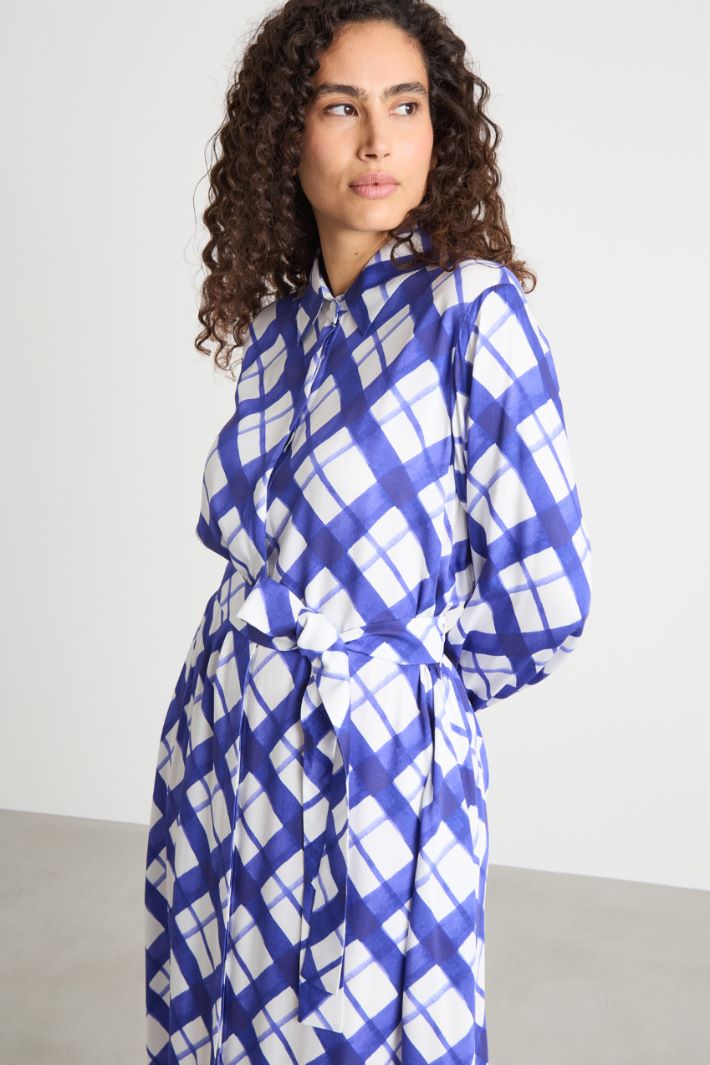 Satin shirt dress Intrend - 3