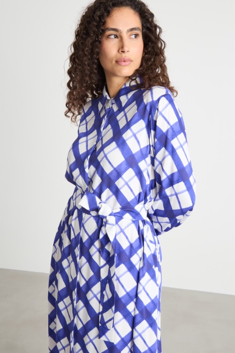 Abito chemisier in raso