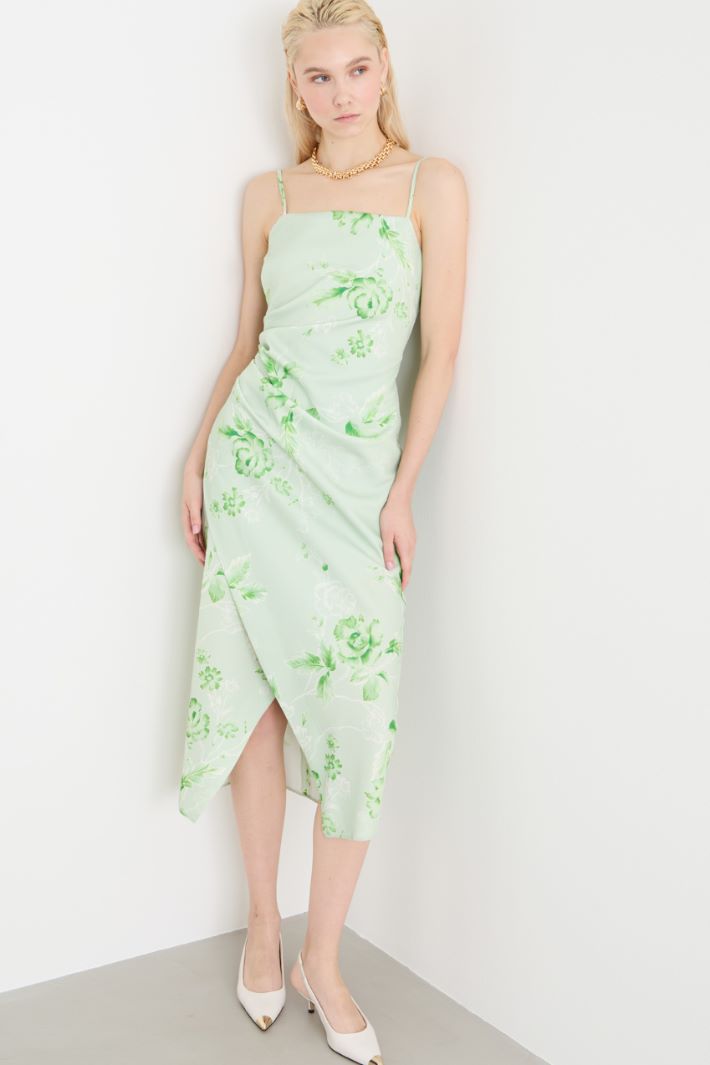 Satin dress with slit Intrend - 2