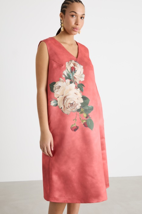 Abito in duchesse con stampa