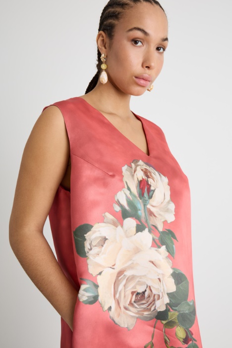 Abito in duchesse con stampa