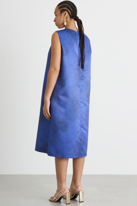 Vestido estampado en satén duquesa