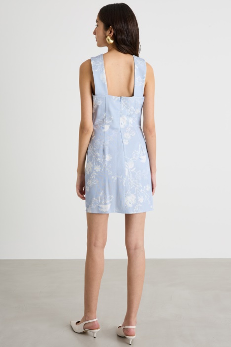 Vestido corto de faille