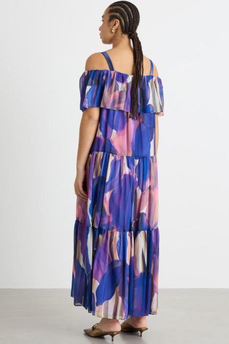 Abito off-shoulder a balze