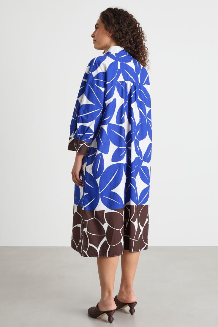 Printed cotton shirt dress Intrend - 4