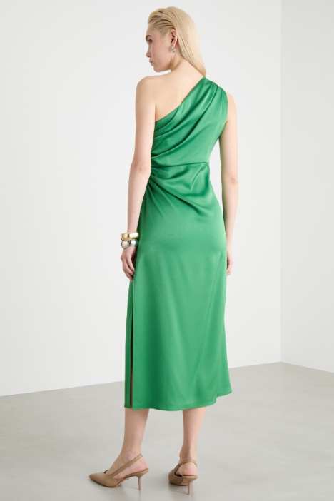 Abito monospalla in raso