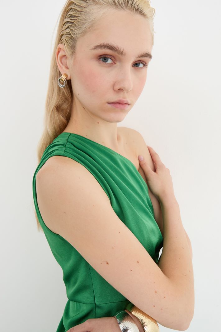 Abito monospalla in raso Intrend - 3