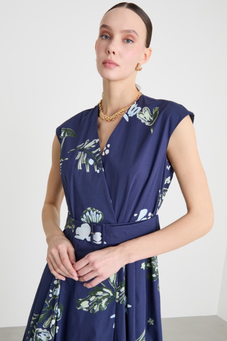 Abito incrociato in popeline