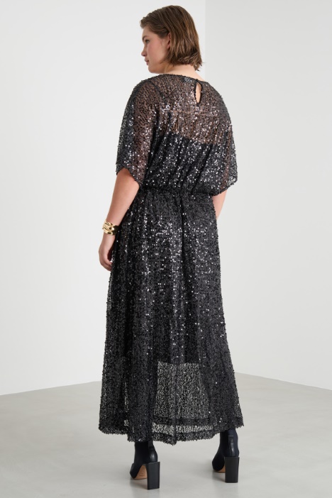 Abito in jersey con paillettes