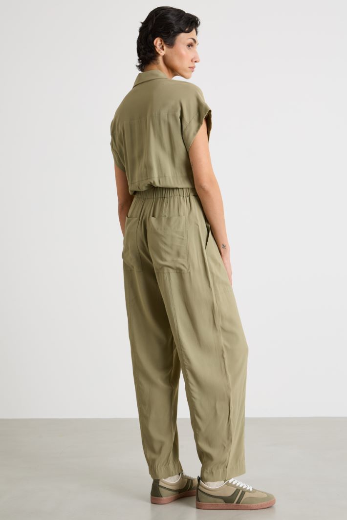 Stretch georgette jumpsuit Intrend - 4