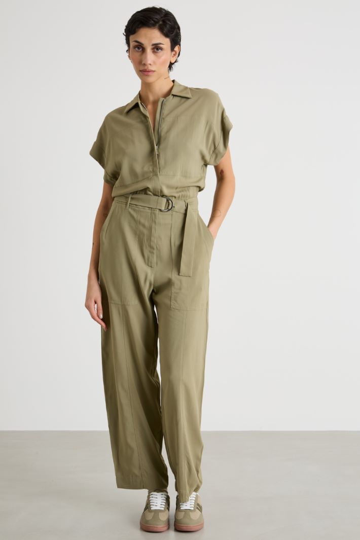 Stretch georgette jumpsuit Intrend - 2