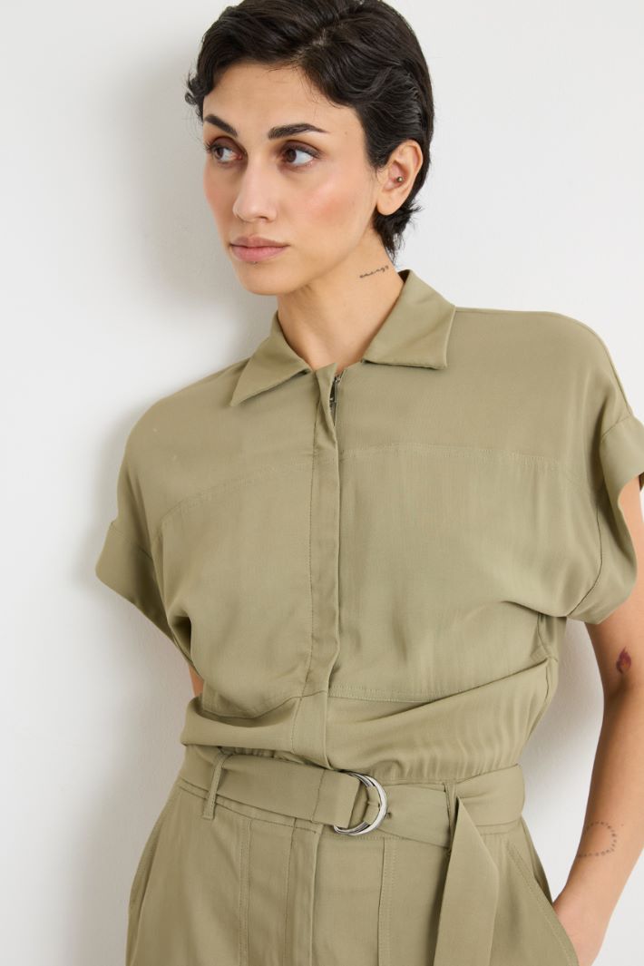 Stretch georgette jumpsuit Intrend - 3