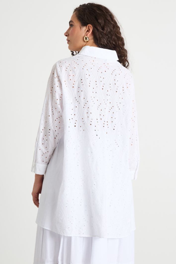 Camicia con inserti sangallo Intrend - 4