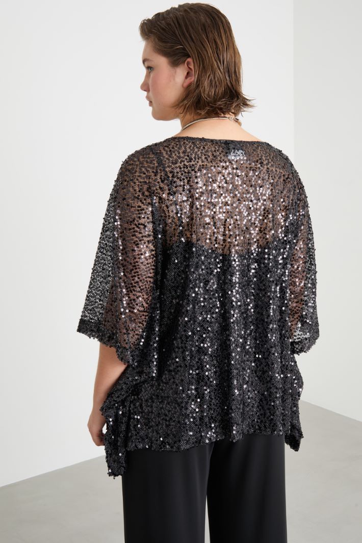 Blusa con ricamo di paillettes Intrend - 4
