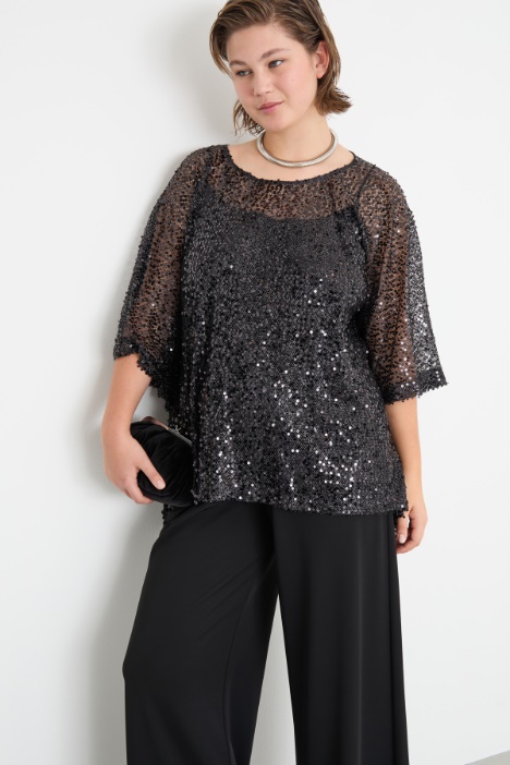 Sequin-embroidered blouse Intrend