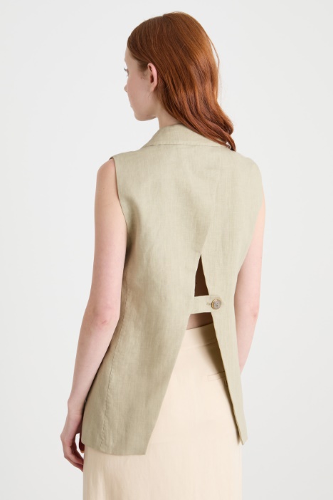 Gilet doppiopetto con apertura posteriore