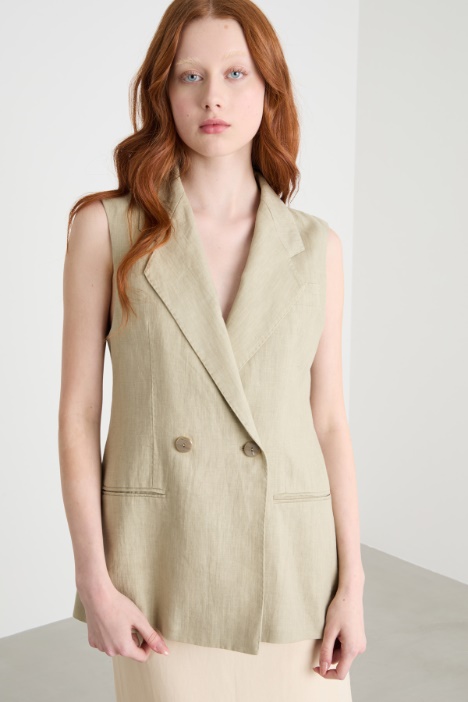 Double-breasted open-back waistcoat Intrend