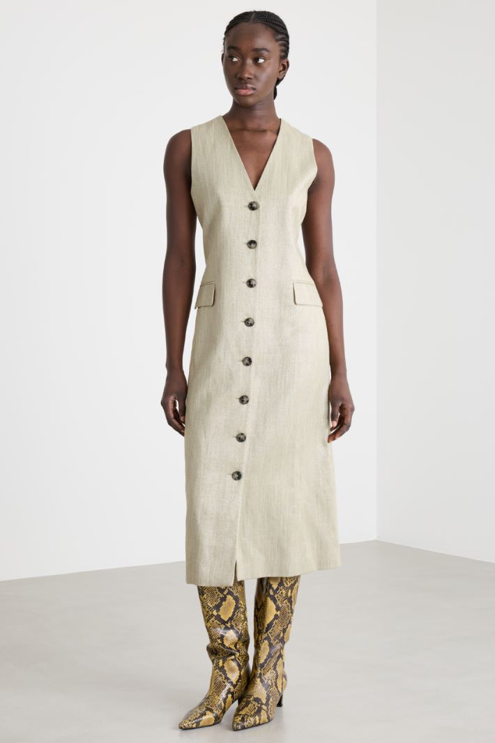 Abito smanicato in twill Intrend - 2