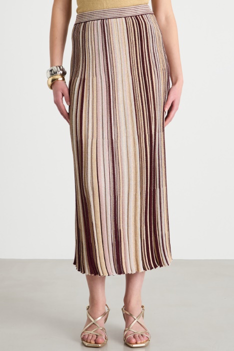 Gonna dritta in maglia