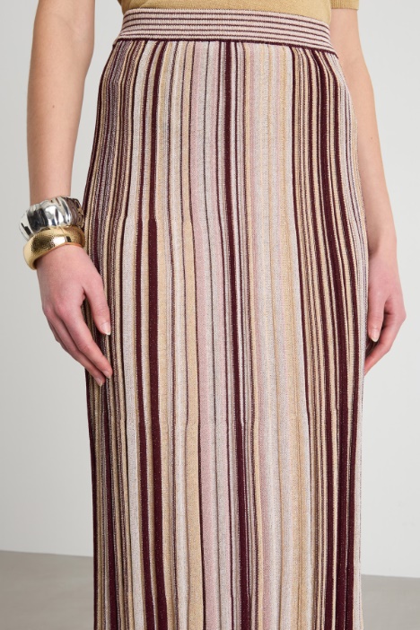 Gonna dritta in maglia