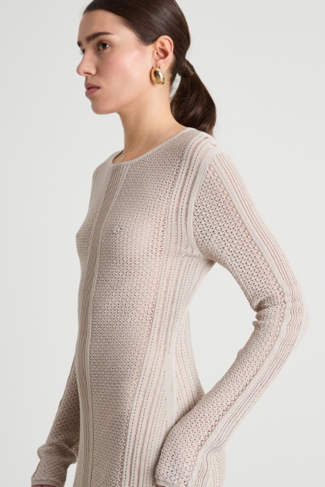 Abito in maglia traforata