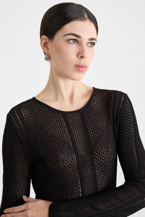 Abito in maglia traforata