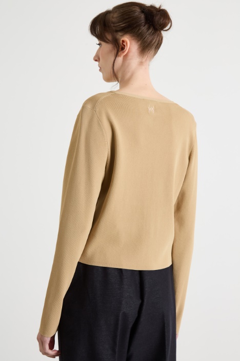 Cardigan dritto con scollo a V