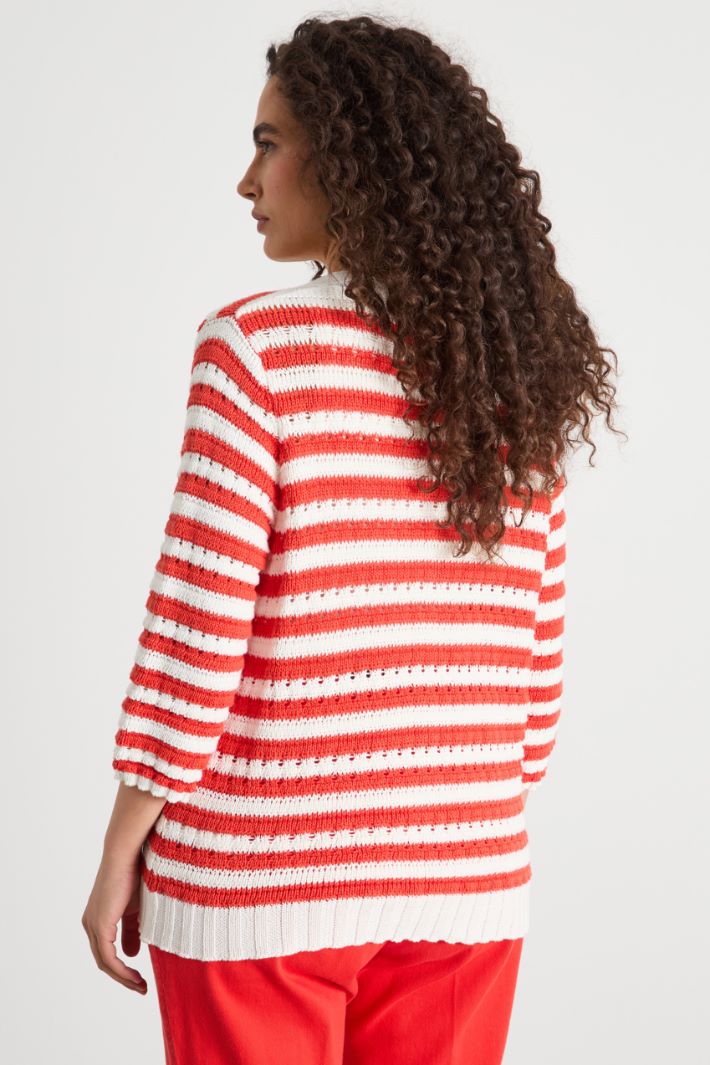 Cardigan boxy traforato Intrend - 4