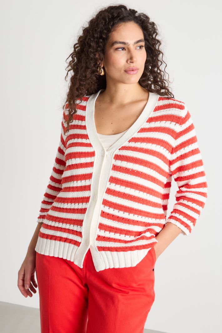Cardigan boxy traforato Intrend - 2