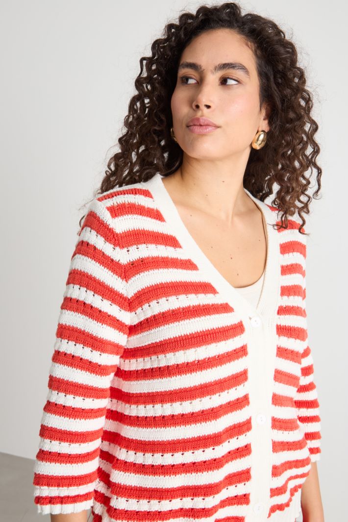 Cardigan boxy traforato Intrend - 3