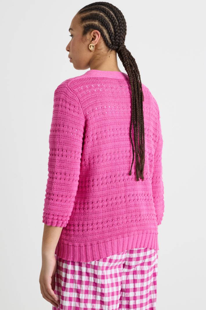 Boxy open-knit cardigan Intrend - 4