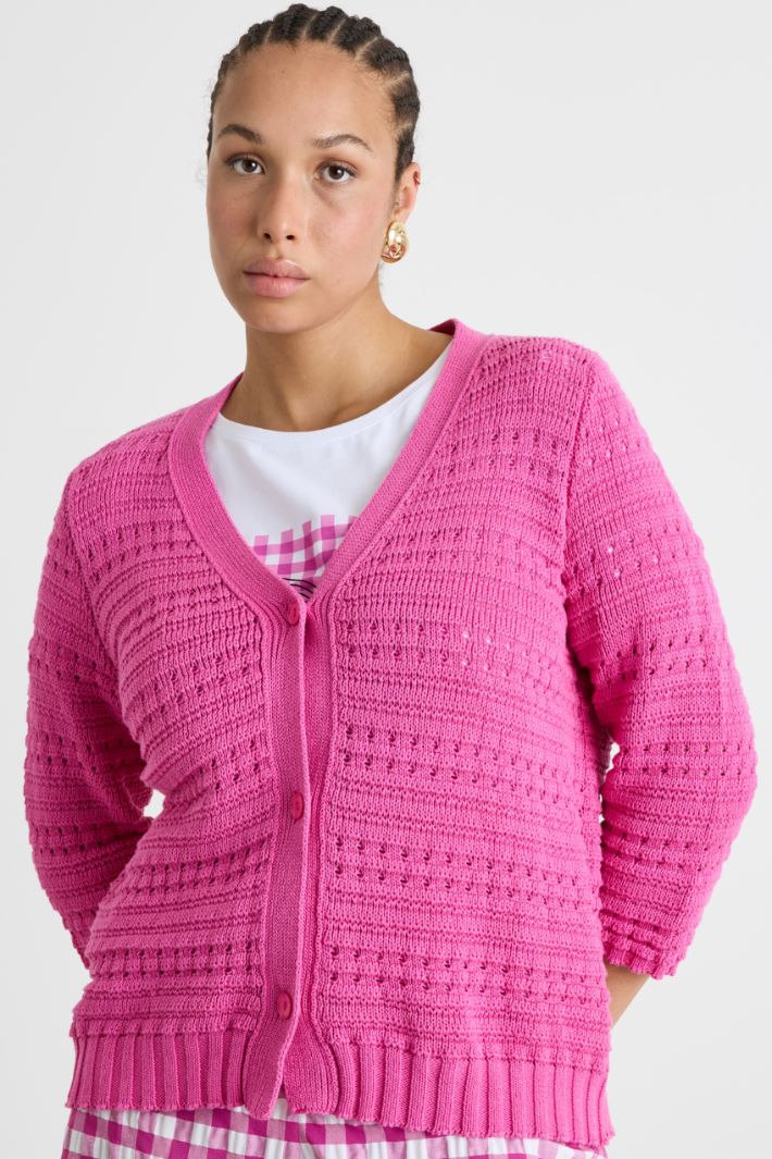 Boxy open-knit cardigan Intrend - 2