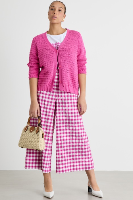 Boxy open-knit cardigan Intrend