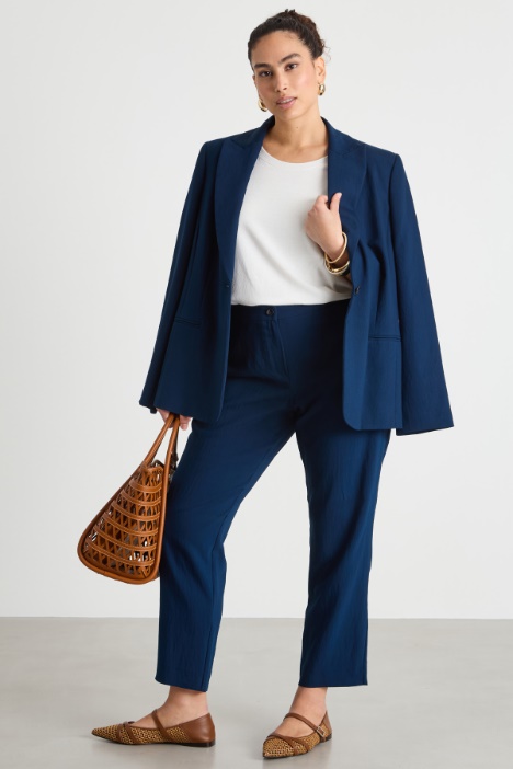 Crew-neck crepe knit Intrend