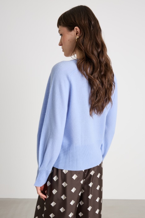 Maglia con fondo a costine