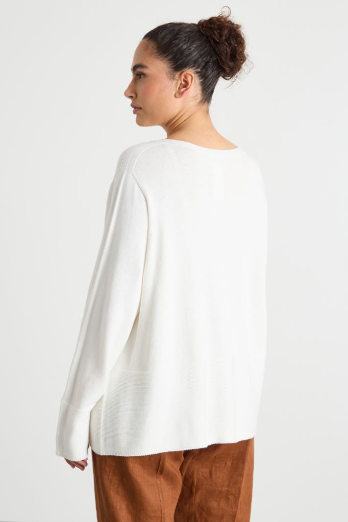 Round-neck cotton jumper Intrend - 4