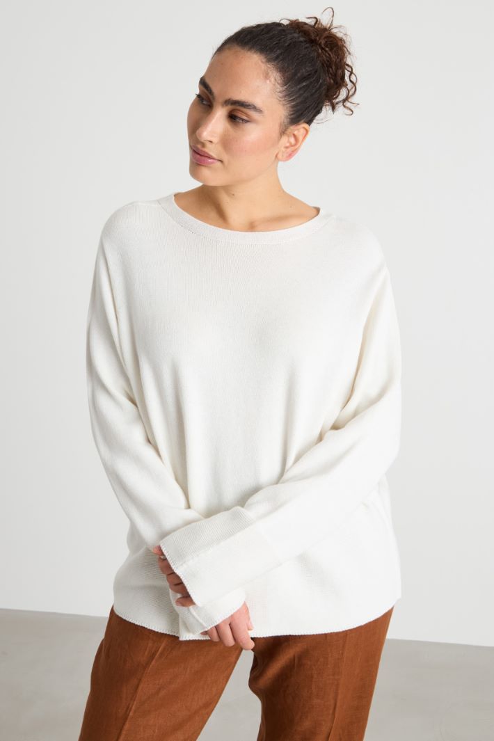 Round-neck cotton jumper Intrend - 2