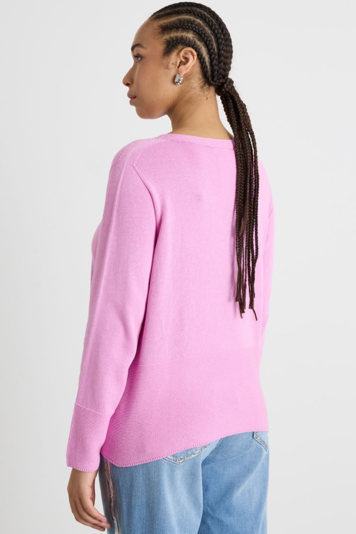 Round-neck cotton jumper Intrend - 4