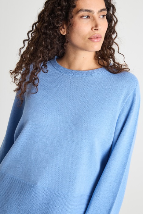 Jersey recto con cuello redondo
