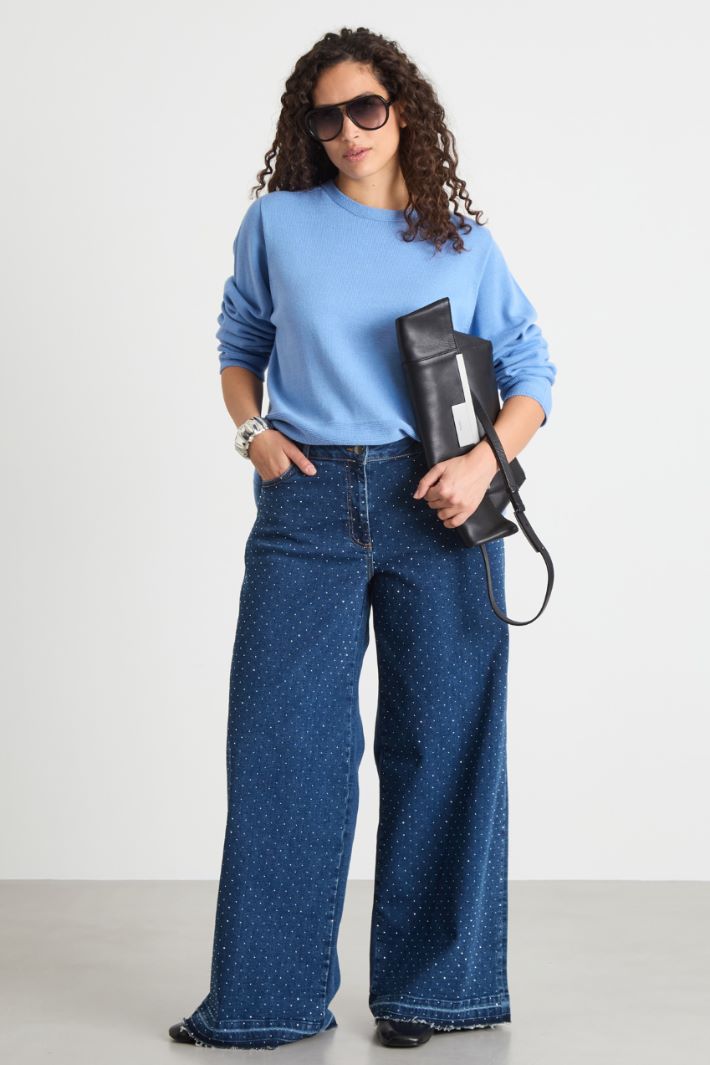 Round-neck cotton jumper Intrend